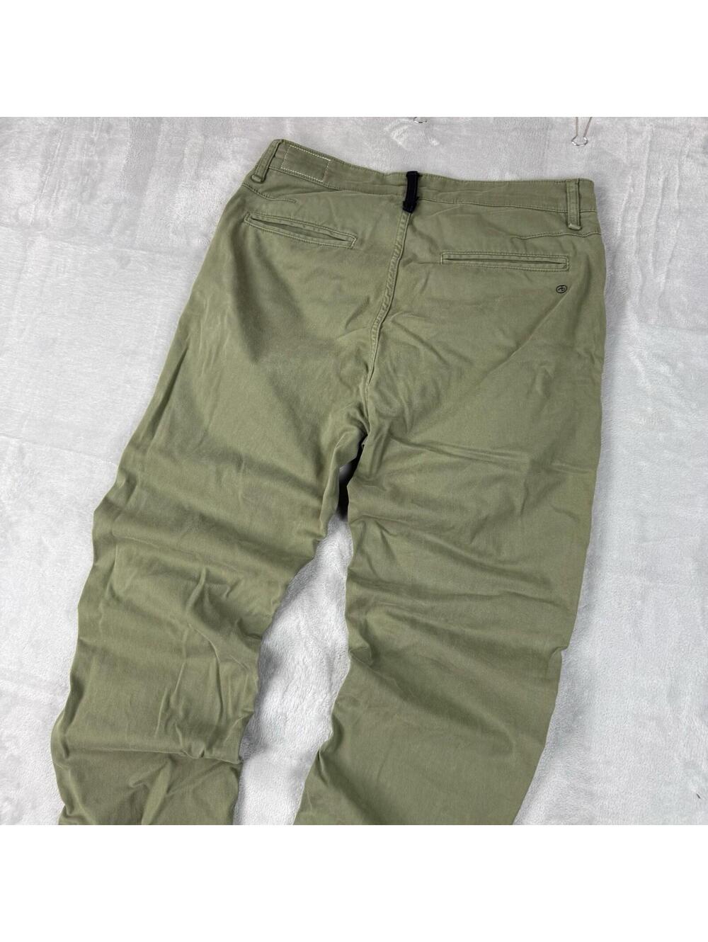 Rag and Bone Pants Men 31x30 Pale Army Green Fit 2 Stretch Twill Chino Preppy - Picture 3 of 12